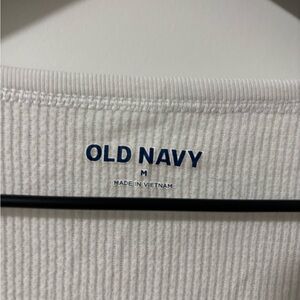 Old Navy Classic White Ribbed Tee